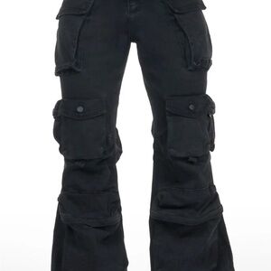 Women’s Black Rockstar Cargo Pants